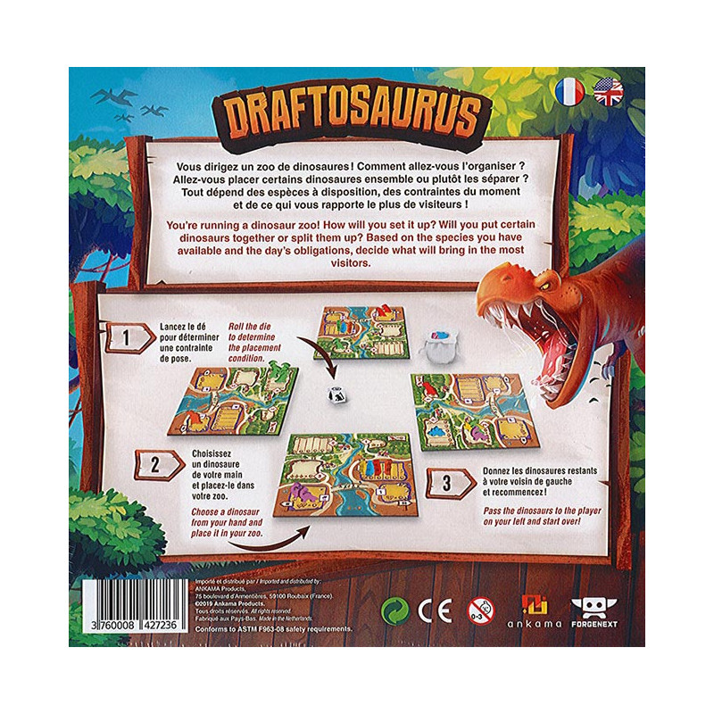 Achetez le jeu Draftosaurus chez Gagnant Gagnant