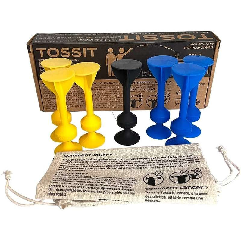 Acheter Tossit Bleu et Jaune - Fléchettes en silicone - L'Atelier du Jouet