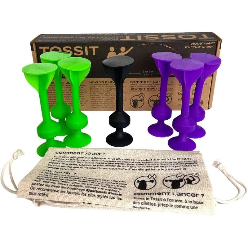 Acheter Tossit Violet et Vert - Fléchettes en silicone - L'Atelier du Jouet